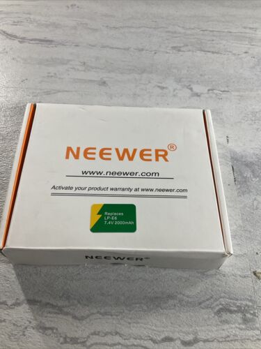 Neewer Battery Replacement LP-E6 7.4V 2000mAh Li-ion Battery X2 w/ Charger Pack (6922800005303)